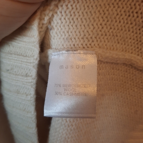 Mason wool cashmere blend colorblock crewneck sweater size small - Picture 9 of 9